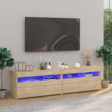 vidaXL 2 db sonoma-tölgyszínű TV-szekrény LED-világítással 75x35x40 cm bútor