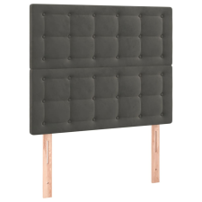 vidaXL 2 db sötétszürke bársony fejtámla 90x5x78/88 cm (3116803) ágy és ágykellék