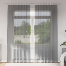 vidaXL 2 db sötétszürke fátyolfüggönyök hurokkal 140x225 cm lakástextília