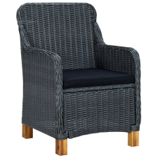 vidaXL 2 db sötétszürke polyrattan kerti szék párnával (313315) kerti bútor
