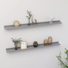 vidaXL 2 db szürke fali polc 100 x 9 x 3 cm bútor