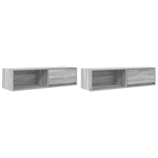 vidaXL 2 db szürke sonoma szerelt fa fali TV-szekrény 100x31x25,5cm (861483) bútor