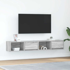 vidaXL 2 db szürke sonoma szerelt fa fali TV-szekrény 80x31x25,5 cm bútor