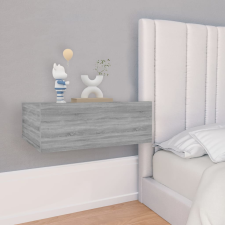 vidaXL 2 db szürke-sonoma szerelt fa függő éjjeliszekrény 40x30x15 cm bútor