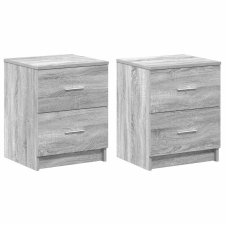 vidaXL 2 db szürke sonoma színű éjjeliszekrény 2 fiókkal 40x36x50 cm (858796) bútor