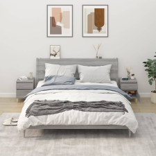 vidaXL 2 db szürke sonoma színű éjjeliszekrény 40x35x50 cm bútor