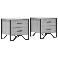 vidaXL 2 db szürke sonoma színű éjjeliszekrény 40x41x40 cm (848511) bútor