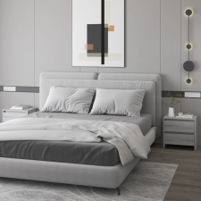 vidaXL 2 db szürke-sonoma színű éjjeliszekrény 45x34,5x44,5 cm bútor