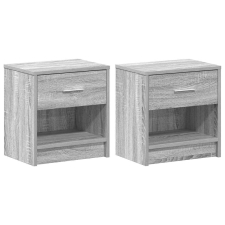 vidaXL 2 db szürke sonoma színű éjjeliszekrény fiókkal 39x28x41 cm (858760) bútor