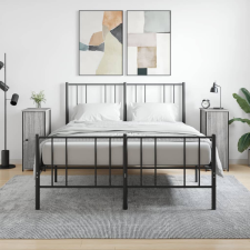 vidaXL 2 db szürke sonoma színű szerelt fa éjjeliszekrény 32x42x80 cm bútor