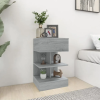 vidaXL 2 db szürke sonoma színű szerelt fa éjjeliszekrény 40x35x65 cm