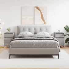 vidaXL 2 db szürke sonoma színű szerelt fa éjjeliszekrény 40x35x69 cm bútor