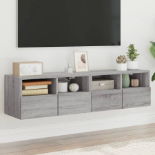 vidaXL 2 db szürke sonoma színű szerelt fa fali TV-szekrény 60x30x30cm bútor