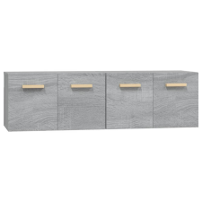 vidaXL 2 db szürke sonoma színű szerelt fa faliszekrény 60x36,5x35 cm (3115634) bútor