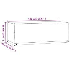 vidaXL 2 db téglalap alakú kerti bútorhuzat 8 fűzőlyukkal 192x82x65 cm kerti bútor