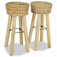 vidaXL 2 db természetes rattan bárszék 35 x 76 cm bútor