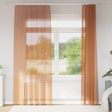 vidaXL 2 db terrakotta fátyolfüggönyök hurokkal 140x245 cm lakástextília