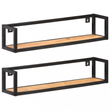 vidaXL 2 db tömör akácfa fali polc 80 cm bútor