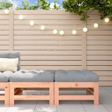 vidaXL 2 db tömör fenyőfa kerti lábzsámoly párnával kerti bútor