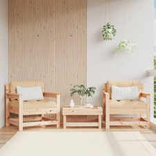 vidaXL 2 db tömör fenyőfa kerti szék párnákkal kerti bútor