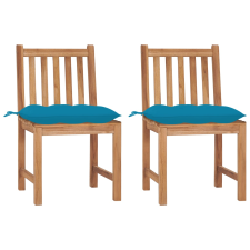 vidaXL 2 db tömör tíkfa kerti szék párnával (3062935) kerti bútor