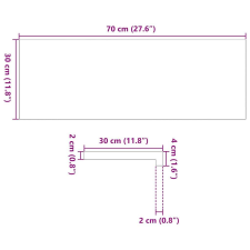 vidaXL 2 db tömör tölgyfa világosbarna lépcsőfokok 70x30x2 cm lakástextília