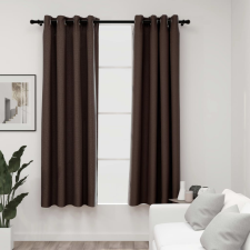 vidaXL 2 db tópszínű vászonhatású sötétítőfüggöny 140 x 175 cm lakástextília