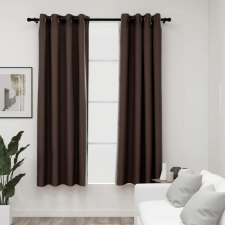vidaXL 2 db tópszínű vászonhatású sötétítőfüggöny 140 x 175 cm lakástextília