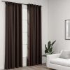 vidaXL 2 db tópszínű vászonhatású sötétítőfüggöny kampókkal 140x245 cm