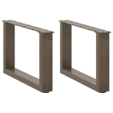 vidaXL 2 db U alakú natúr acél dohányzóasztal láb 50x(30-31) cm bútor