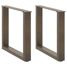 vidaXL 2 db U alakú natúr acél dohányzóasztal láb 50x(42-43) cm bútor