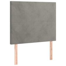 vidaXL 2 db világosszürke bársony fejtámla 100x5x78/88 cm (3116094) ágy és ágykellék