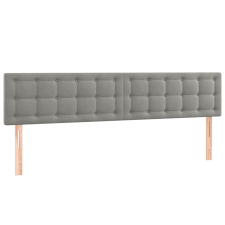 vidaXL 2 db világosszürke bársony fejtámla 100x5x78/88 cm (346530) ágy és ágykellék