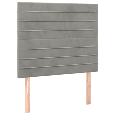vidaXL 2 db világosszürke bársony fejtámla 90x5x78/88 cm (3116508) ágy és ágykellék
