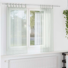 vidaXL 2 db világosszürke fátyolfüggönyök hurokkal 140x140 cm lakástextília