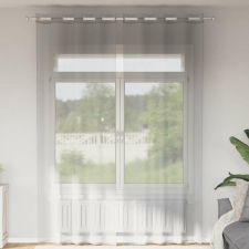 vidaXL 2 db világosszürke fátyolfüggönyök rojtokkal 140x260 cm lakástextília