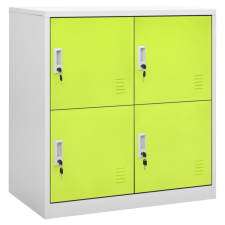 vidaXL 2 db világosszürke-zöld acél zárható szekrény 90x45x92,5 cm (3095226) bútor