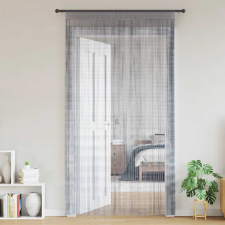 vidaXL 2 db világosszürke zsinórfüggöny 100 x 250 cm lakástextília