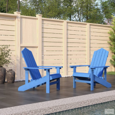 vidaXL 2 db vízkék HDPE kerti adirondack szék kerti bútor