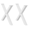 vidaXL 2 db X alakú étkezőasztal láb 90 x (72-73) cm acél étkezőasztal láb