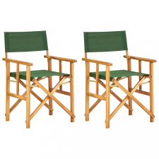 vidaXL 2 db zöld tömör akácfa rendezői szék kerti bútor