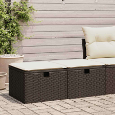 vidaXL 2 részes barna polyrattan akácfa kerti ülőgarnitúra párnákkal kerti bútor