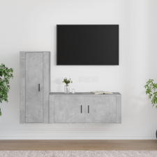 vidaXL 2-részes betonszürke szerelt fa TV-szekrényszett bútor