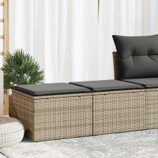 vidaXL 2 részes szürke polyrattan akácfa kerti ülőgarnitúra párnákkal kerti bútor