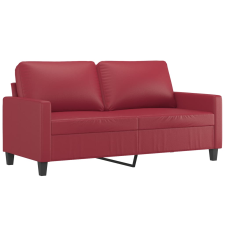 vidaXL 2 személyes bordó színű műbőr kanapé 140 cm (359140) bútor