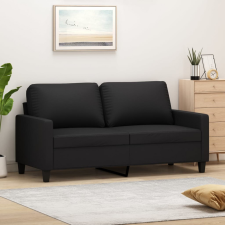 vidaXL 2 személyes fekete műbőr kanapé 140 cm bútor