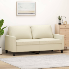 vidaXL 2 személyes krémszínű műbőr kanapé 140 cm bútor