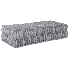 vidaXL 2 Személyes Moduláris Puff Sofá Átalakítható Világosszürke Szövet bútor