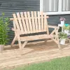 vidaXL 2 személyes tömör lucfenyő kerti pad 119 x 85 x 98 cm