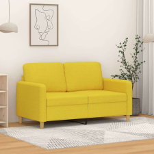 vidaXL 2 személyes világossárga szövet kanapé 120 cm bútor